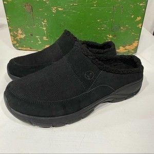 Lands' End Black Mules with Cozy Lining